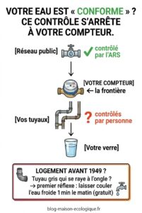 Le contrôle sanitaire de votre eau s'arrête au compteur. Le problème du plomb Le contrôle sanitaire de votre eau s'arrête au compteur. Le problème du plomb